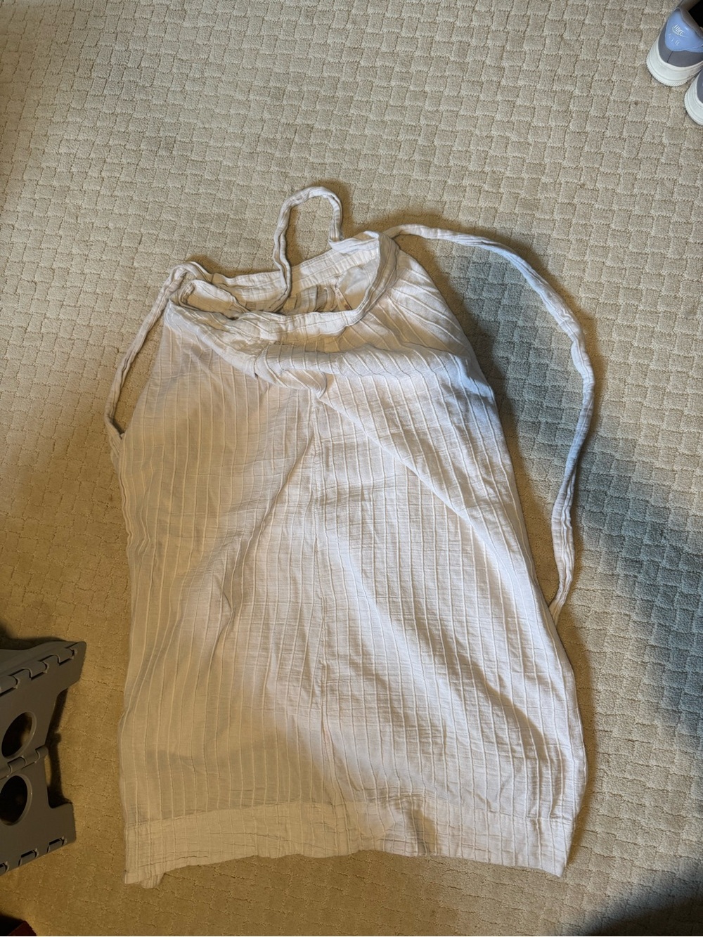 FREE PEOPLE White Ribbed Skirt